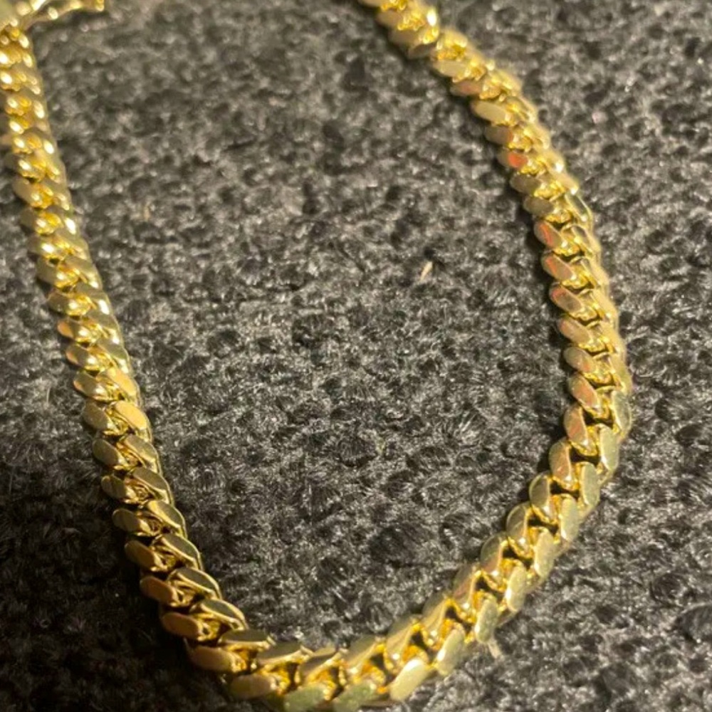 COPY - 4K Yellow Gold Solid Mens 5mm Miami Cuban Link Chain Bracelet Box Clasp …